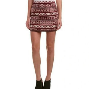Jack BB Dakota Drina Jacquard Aztec Print Mini Skirt